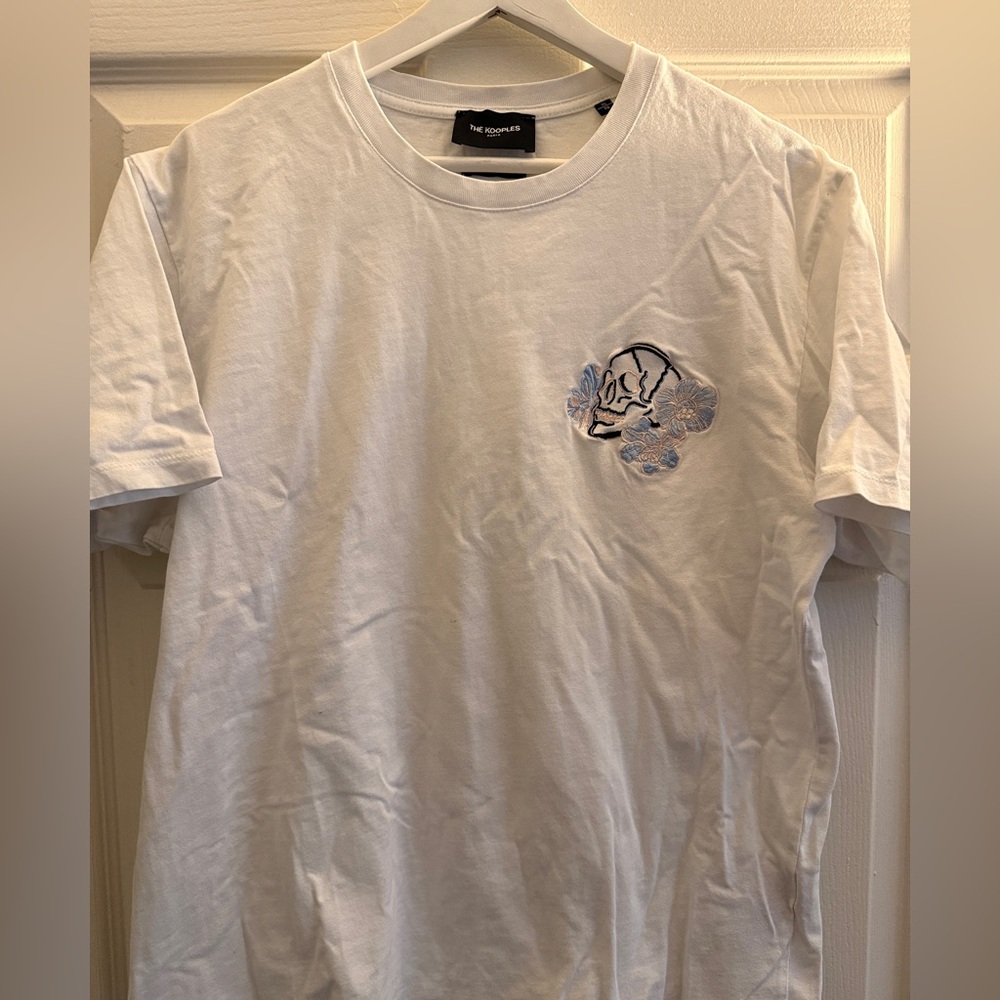 The Kooples White Tee with Embroidered Design